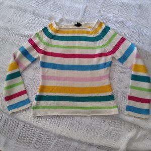 H&M Rainbow Stripes Sweater Size M